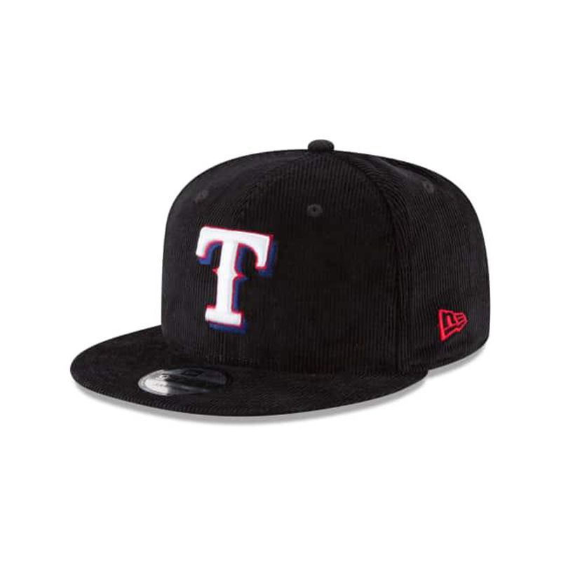 MLB Texas Rangers Corduroy 9Fifty Snapback (IWJ4612) - Black New Era Caps